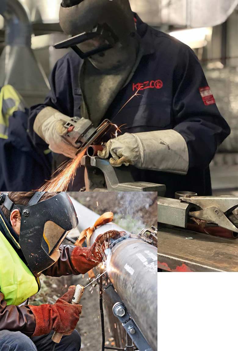 Kezco lassers aan het werk